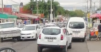 Choque en la avenida principal de Las Trancas