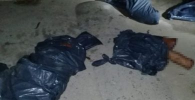 Encuentran 17 bolsas con restos humanos en Tlajomulco, Jalisco.