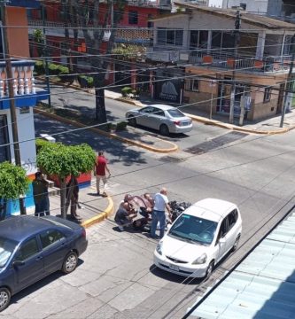 Motociclista lesionado en la avenida Américas esquina Fausto Vega - Portal Comunicación Veracruzana