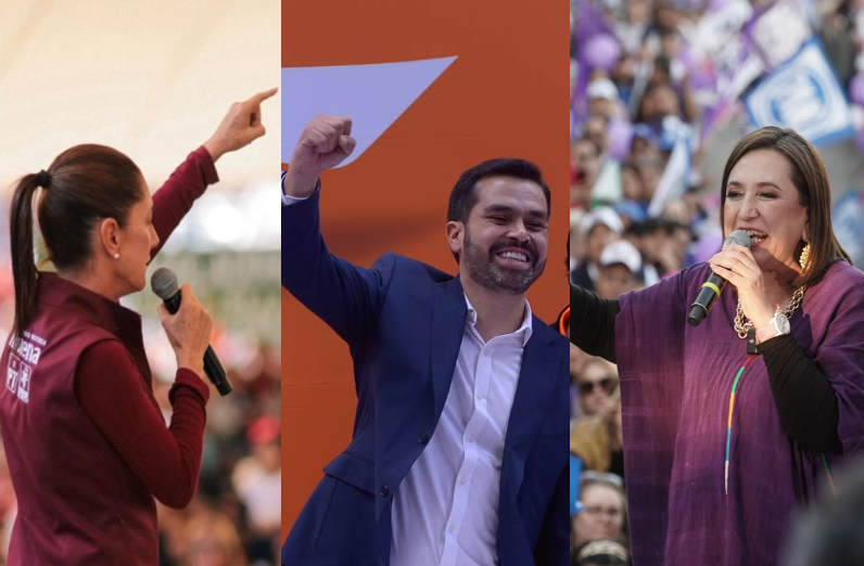 Sheinbaum, Xóchitl Gálvez y Jorge Álvarez Maynez: así terminan las precampañas