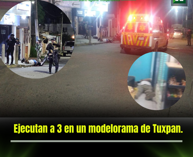 Ejecutan a 3 en un modelorama de Tuxpan