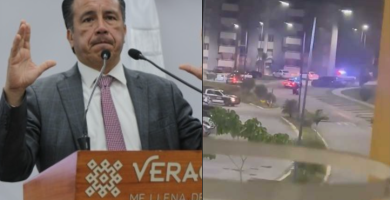 Gobernador Cuitláhuac justifica agresión de policías a estudiantes de la IBERO